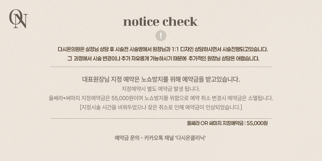 예약금 공지