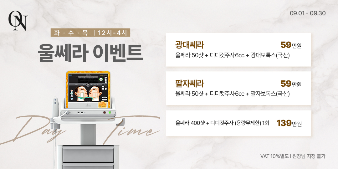 울쎄라 데이타임 이벤트