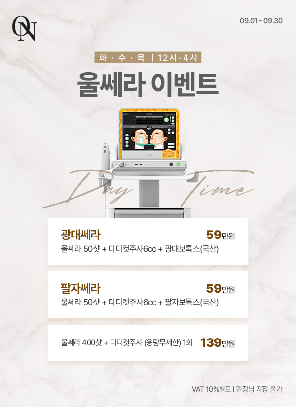 울쎄라 데이타임 이벤트